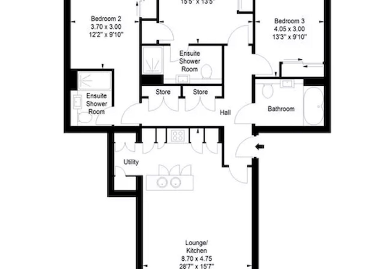 Ferienwohnung in St Andrews - Deluxe New Park Place Apartment | Parking